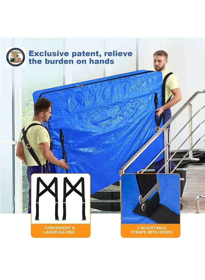 JCB CHIC Mattress Bags for Moving and Storage，Waterproof Mattress Cover，Mattress Storage Cover With Dual Zippers and Strong Carrying Handles，Reusable Mattress Moving Bags(Suitable for 2M mattresses) - Image 1